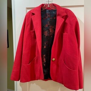 Vintage Red Women's Wool Jacket
